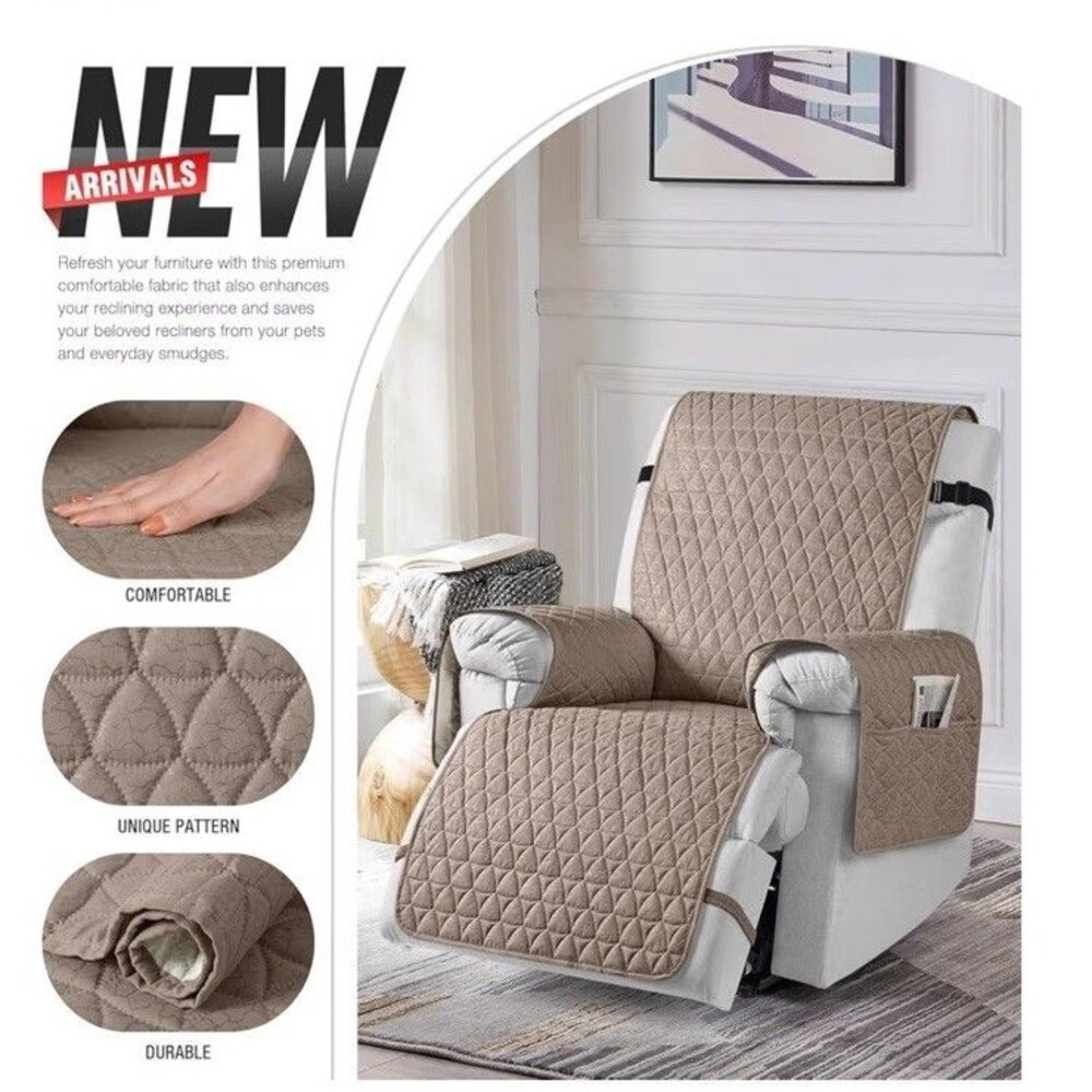 Non-Slip Recliner Chair Cover for Pets - Washable & Easy to Install** 22" Size - Picture 6 of 6